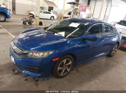 2018 HONDA CIVIC LX Blue  Gasoline 2HGFC2F54JH590542 photo #3