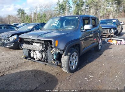 2016 JEEP RENEGADE LIMITED Gray  Gasoline ZACCJBDTXGPD01874 photo #3