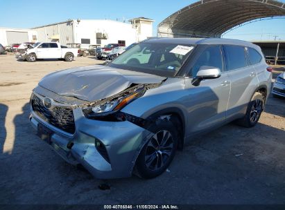 2020 TOYOTA HIGHLANDER XLE Silver  Gasoline 5TDHZRBHXLS038885 photo #3