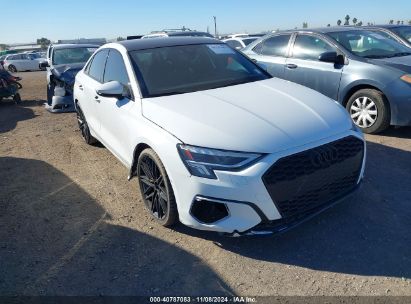 2022 AUDI A3 PREMIUM PLUS 40 TFSI FRONT-WHEEL DRIVE S TRONIC White  Gasoline WAUBUDGY9NA021461 photo #1