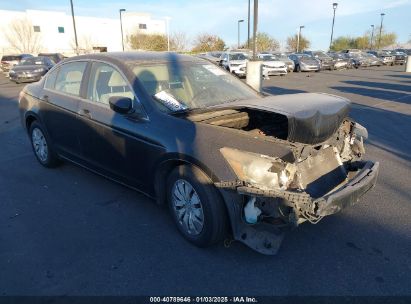 2010 HONDA ACCORD 2.4 LX Black  Gasoline 1HGCP2F33AA065606 photo #1