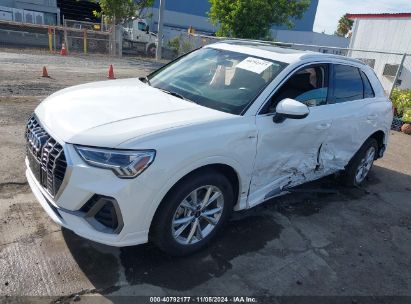 2022 AUDI Q3 PREMIUM PLUS 45 TFSI S LINE QUATTRO TIPTRONIC White  Gasoline WA1EECF38N1102619 photo #3