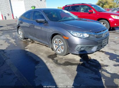 2017 HONDA CIVIC LX Gray  Gasoline 19XFC2F64HE055157 photo #1