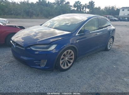 2016 TESLA MODEL X Blue  Electric WDBBA48D0JA084125 photo #3