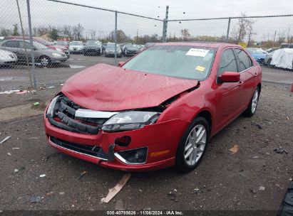 2011 FORD FUSION SEL Red  Flexible Fuel 3FAHP0JGXBR301586 photo #3