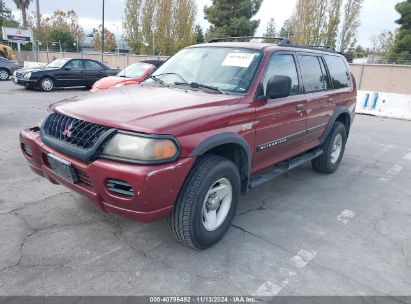 2000 MITSUBISHI MONTERO SPORT LS/XLS Burgundy  Gasoline JA4MT31H6YP034102 photo #3