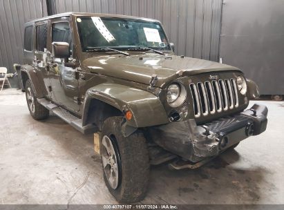 2016 JEEP WRANGLER UNLIMITED SAHARA Green  Flexible Fuel 1C4BJWEG2GL162090 photo #1