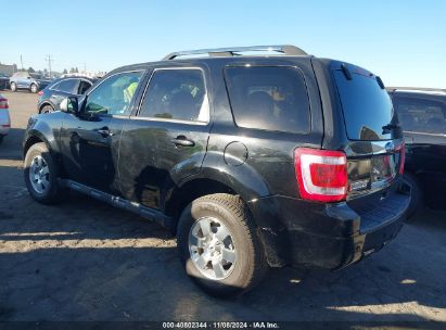 2012 FORD ESCAPE LIMITED Black  Gasoline 1FMCU0E74CKA81550 photo #4