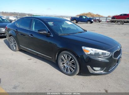 2014 KIA CADENZA PREMIUM Black  Gasoline KNALN4D70E5165860 photo #1