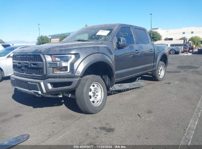 2019 FORD F-150 RAPTOR Gray  Gasoline 1FTFW1RG5KFC87785 photo #3