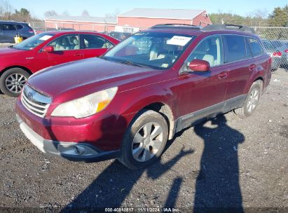 2011 SUBARU OUTBACK 2.5I LIMITED Red  Gasoline 4S4BRBKC0B3357466 photo #3