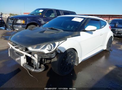 2016 HYUNDAI VELOSTER TURBO White  Gasoline KMHTC6AE1GU249133 photo #3