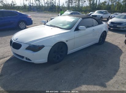 2007 BMW 650I White  Gasoline WBAEK135X7CN83406 photo #3