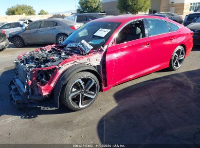 2021 HONDA ACCORD SPORT Red  Gasoline 1HGCV1F39MA119608 photo #3