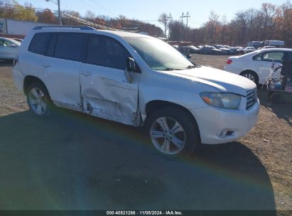 2008 TOYOTA HIGHLANDER SPORT White  Gasoline JTEES43A682076376 photo #1