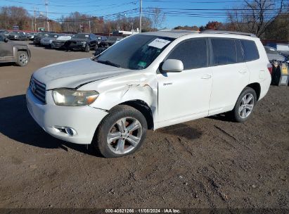 2008 TOYOTA HIGHLANDER SPORT White  Gasoline JTEES43A682076376 photo #3