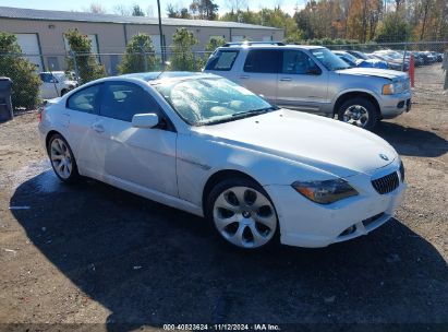 2007 BMW 650I White  Gasoline WBAEH13507CR53289 photo #1