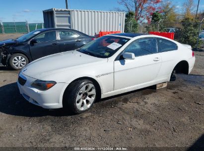 2007 BMW 650I White  Gasoline WBAEH13507CR53289 photo #3