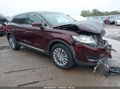 2017 LINCOLN MKX SELECT Maroon  Gasoline 2LMPJ6KP4HBL19176 photo #1