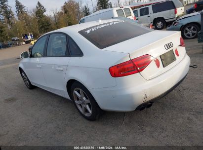 2009 AUDI A4 2.0T PREMIUM White  Gasoline WAUJF78K59N053548 photo #4