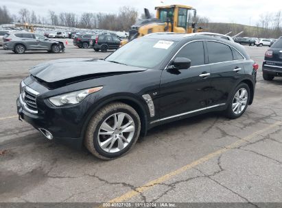 2015 INFINITI QX70 Black  Gasoline JN8CS1MW1FM480244 photo #3