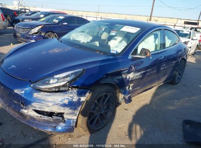 2020 TESLA MODEL 3 LONG RANGE DUAL MOTOR ALL-WHEEL DRIVE Blue  Electric 5YJ3E1EB0LF639340 photo #3