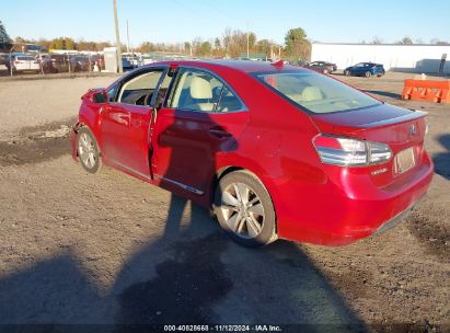 2011 LEXUS HS 250H Red  Hybrid JTHBB1BA1B2045596 photo #4