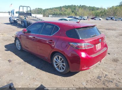 2011 LEXUS CT 200 Red  Hybrid JTHKD5BH6B2043552 photo #4