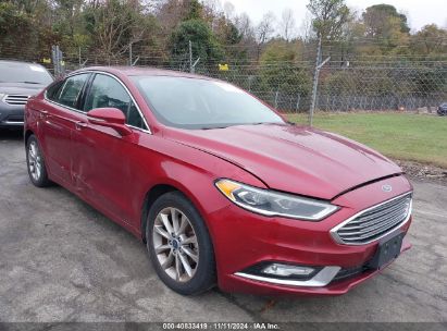 2017 FORD FUSION SE Red  Gasoline 3FA6P0HD3HR240710 photo #1