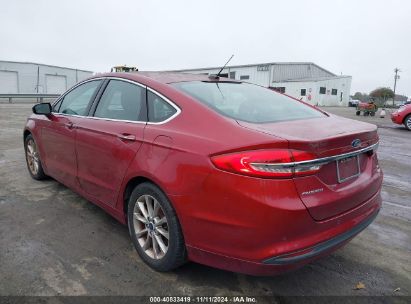 2017 FORD FUSION SE Red  Gasoline 3FA6P0HD3HR240710 photo #4