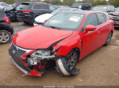 2015 LEXUS CT 200H Red  Hybrid JTHKD5BH8F2224531 photo #3