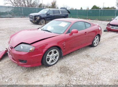 2005 HYUNDAI TIBURON GS Red  Gasoline KMHHM65D85U182662 photo #3