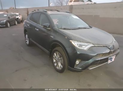 2017 TOYOTA RAV4 HYBRID LIMITED Blue  Hybrid JTMDJREV0HD069783 photo #1