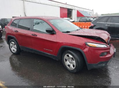 2016 JEEP CHEROKEE SPORT Burgundy  Gasoline 1C4PJLAB4GW264214 photo #1