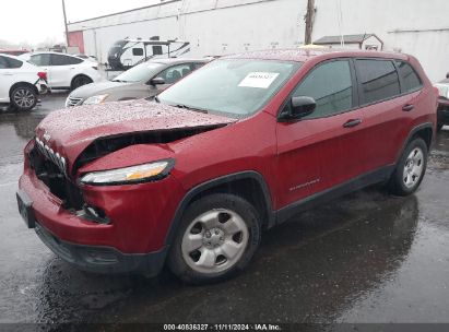 2016 JEEP CHEROKEE SPORT Burgundy  Gasoline 1C4PJLAB4GW264214 photo #3