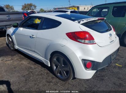 2013 HYUNDAI VELOSTER TURBO W/BLUE White  Gasoline KMHTC6AE2DU136058 photo #4