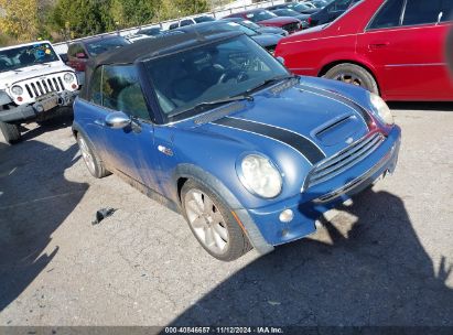 2006 MINI COOPER S Blue  Gasoline WMWRH33506TK57754 photo #1