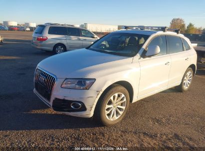 2014 AUDI Q5 2.0T PREMIUM White  Flexible Fuel WA1LFAFP5EA042181 photo #3