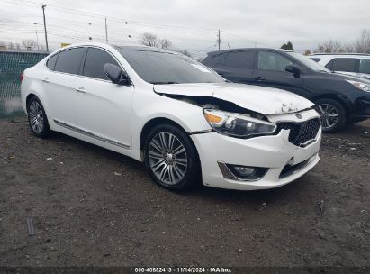 2014 KIA CADENZA PREMIUM White  Gasoline KNALN4D70E5129313 photo #1