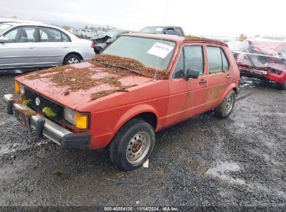 1981 VOLKSWAGEN RABBIT L CUSTOM Red  Diesel 1VWFG0175BV187076 photo #3