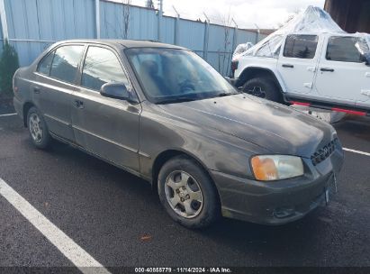 2002 HYUNDAI ACCENT GL Gray  Gasoline KMHCG45C72U283636 photo #1