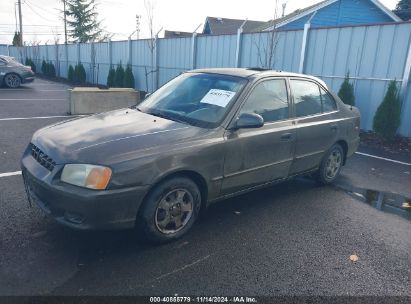 2002 HYUNDAI ACCENT GL Gray  Gasoline KMHCG45C72U283636 photo #3