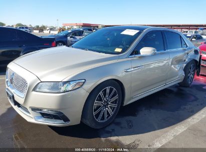 2017 LINCOLN CONTINENTAL RESERVE Gold  Gasoline 1LN6L9NP6H5624083 photo #3