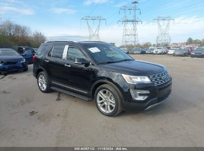 2017 FORD EXPLORER LIMITED Black  Gasoline 1FM5K8F89HGD34344 photo #1