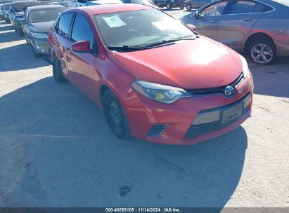 2015 TOYOTA COROLLA LE Red  Gasoline 2T1BURHE7FC440975 photo #1