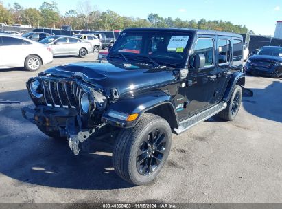 2021 JEEP WRANGLER 4XE UNLIMITED SAHARA 4X4 Black  Hybrid 1C4JJXP69MW799834 photo #3