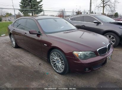 2008 BMW 750LI Burgundy  Gasoline WBAHN83598DT79012 photo #1