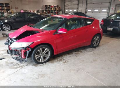 2013 HONDA CR-Z EX Red  Hybrid JHMZF1D66DS002256 photo #3