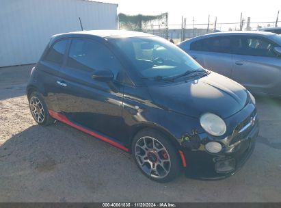 2012 FIAT 500 SPORT Black  Gasoline 3C3CFFBR0CT371097 photo #1