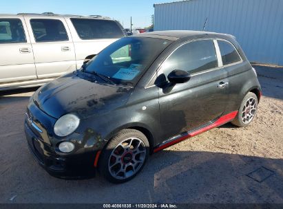 2012 FIAT 500 SPORT Black  Gasoline 3C3CFFBR0CT371097 photo #3